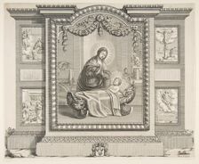 The Nativity with Scenes of The Annunciation, The Adoration of the Shepherds, The Cruci..., 1620-76. Creator: Abraham Bosse