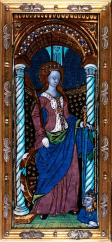 The Nativity with St Catherine, c.1500. Creator: Workshop of the Master of the Triptych of Louis XII
