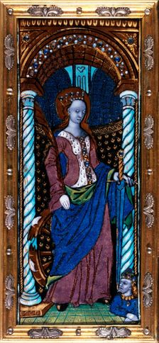 The Nativity with St Catherine, c.1500. Creator: Workshop of the Master of the Triptych of Louis XII