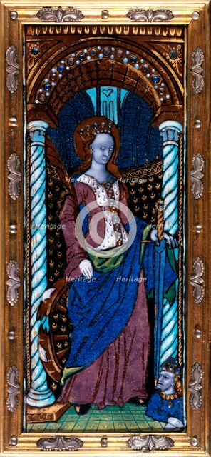 The Nativity with St Catherine, c.1500. Creator: Workshop of the Master of the Triptych of Louis XII.