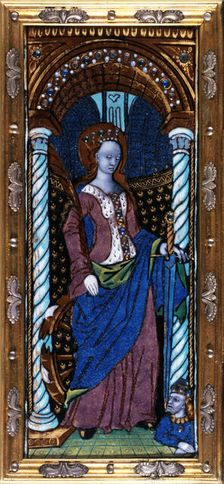 The Nativity with St Catherine, c.1500. Creator: Workshop of the Master of the Triptych of Louis XII