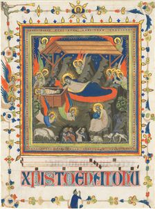 The Nativity with the Annunciation to the Shepherds, c. 1340. Creator: Master of the Dominican Effigies