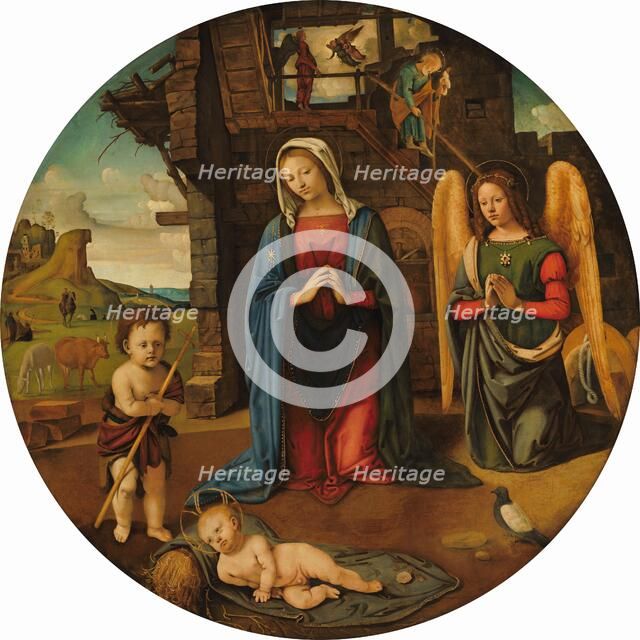 The Nativity with the Infant Saint John, c. 1495/1505. Creator: Piero di Cosimo.