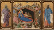The Nativity with the Prophets Isaiah and Ezekiel, 1308-1311. Creator: Duccio di Buoninsegna