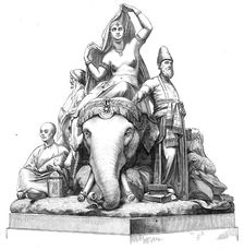 The National Memorial to the Prince Consort: "Asia," by J. H. Foley, R.A.,1872. Creator: Unknown