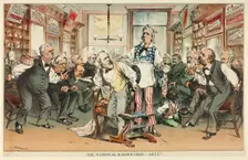 The National Barber Shop - Next, n.d. Creator: Joseph Keppler