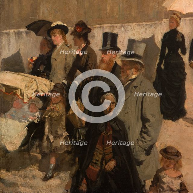 The National Gallery and St. Martin's Church (London), c1878. Creator: Giuseppe de Nittis.