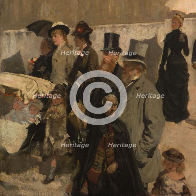 The National Gallery and St. Martin's Church (London), c1878. Creator: Giuseppe de Nittis.