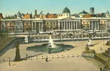 The National Gallery and Trafalgar Square, London, c1910. Creator: Unknown