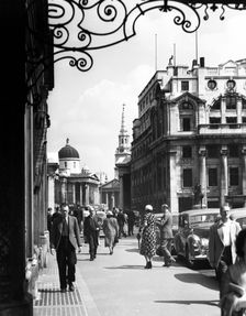 The National Gallery from Pall Mall, London, 1950s. Creator: Arthur Charles Kirby Ware