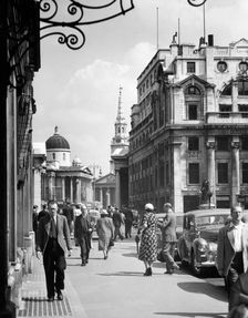 The National Gallery from Pall Mall, London, 1950s. Creator: Arthur Charles Kirby Ware
