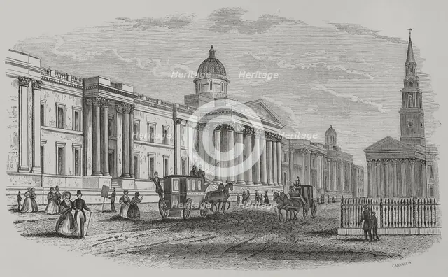 The National Gallery, London, England, 1856. Creator: Cabanach.