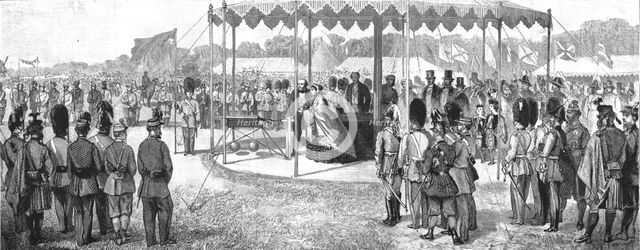 'The National Rifle Association Meeting - Her Majesty the Queen firing the first shot 1860 ', 1890. Creator: Unknown.