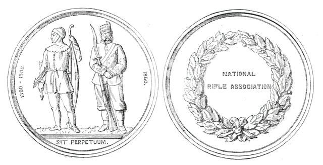 The National Rifle Association Prize Medal, 1860. Creator: Unknown.