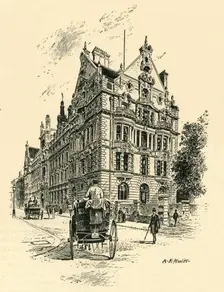 The National Telephone Office, Near the Victoria Embankment c1900. Creator: A.E. Huitt