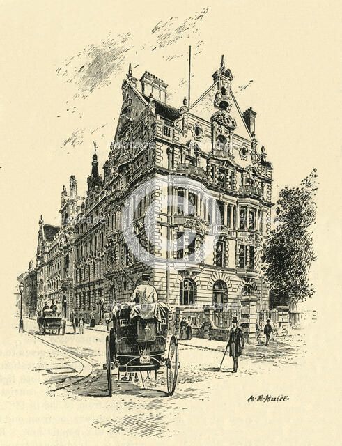 'The National Telephone Office, Near the Victoria Embankment', c1900. Creator: A.E. Huitt.