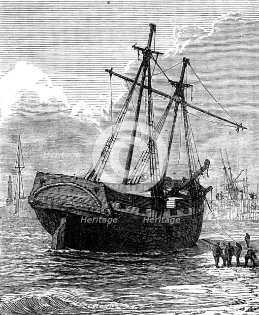 The natural death of an old collier, 1873. Creator: Unknown.
