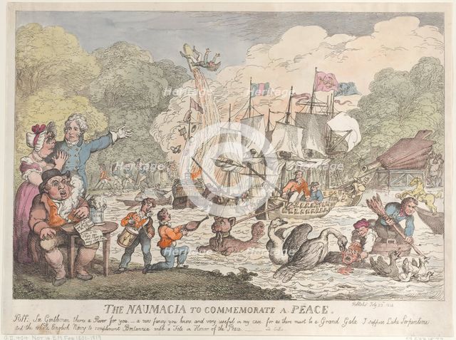 The Naumacia to Commemorate a Peace, July 23, 1814., July 23, 1814. Creator: Thomas Rowlandson.