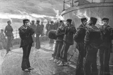 'The Naval Manoeuvers - Jack's morning pipe 1890. Creator: Charles Joseph Staniland