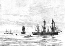 'The Naval Manoeuvers; With the Hostile Fleet; "Man Overboard," from HMS "Iron Duke" 1890. Creator: Unknown