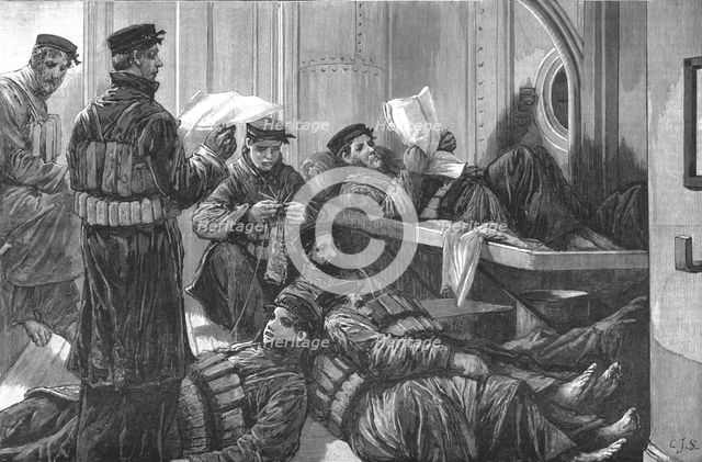 ''The Naval Manoeuvers; The Lifeboat Crewe on Night Watch', 1890. Creator: Unknown.