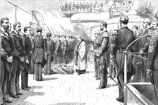 'The Naval Manoeuvres - with the Northern Fleet; A Man-of-War Funeral at Sea 1891. Creator: Unknown