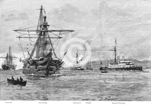 ''The Naval Mobilisation, Admiral Fitzroy's Division of "B" Squadron into Lough Swilly', 1888. Creator: William Lionel Wyllie.