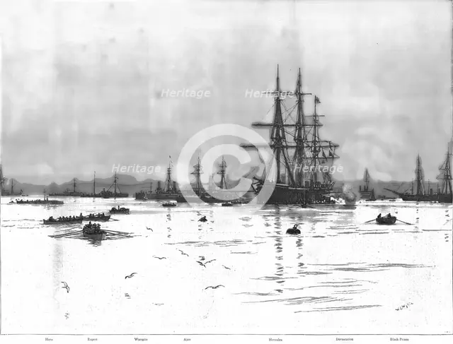 ''The Naval Mobilisation, "B" Squadron at Portland Roads', 1888. Creator: William Lionel Wyllie.