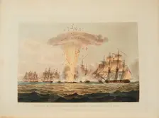 The naval battle at Cape Santa Maria on October 5, 1804. Creator: Sutherland, Thomas (1785-1838)
