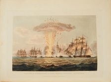 The naval battle at Cape Santa Maria on October 5, 1804. Creator: Sutherland, Thomas (1785-1838)