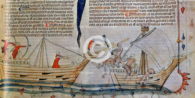 The naval Battle, ca 1340. Artist: Anonymous  