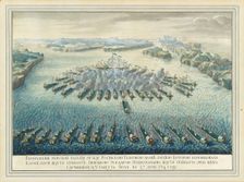 The naval Battle of Gangut on July 27, 1714, after 1724. Creator: Martin, Pierre-Denis II (1663-1742)