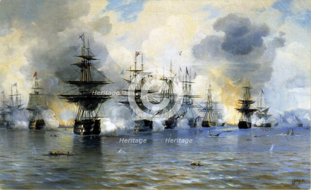 The Naval Battle of Navarino on 20 October 1827, 1888.