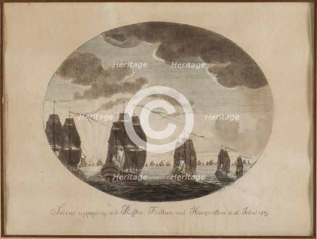 The naval Battle of Öland on 26 July 1789, c. 1790. Creator: Cumelin, Johan Petter (1764-1820).