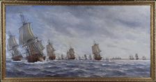 The naval Battle of Reval on 13 May 1790. Creator: Hägg, Jacob (1839-1931)