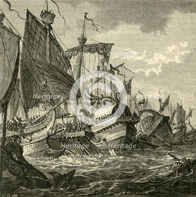 'The Naval Battle Off Cape Pelorus', 1890.   Creator: Unknown.