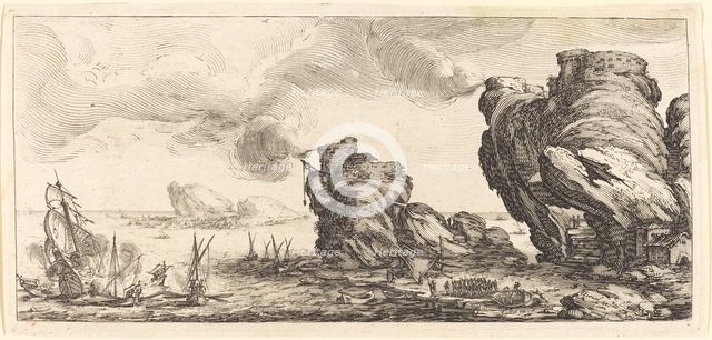The Naval Battle, probably c. 1630. Creator: Jacques Callot.