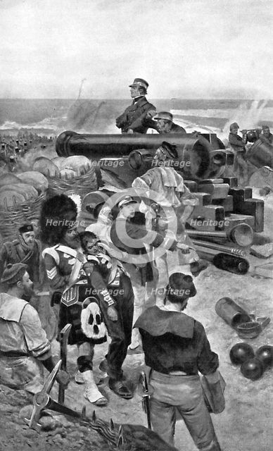 The Naval Brigade at Sevastopol, 1850s. Artist: Unknown