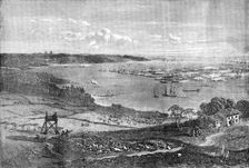 The Naval Review: the Flotilla of Gun-Boats off the Motherbank - drawn by R. Leitch, 1856. Creator: Unknown