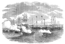 The Naval Review: the Signal for the Gun-Boat Attack, 1856. Creator: Ebenezer Landells