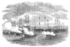 The Naval Review: the Signal for the Gun-Boat Attack, 1856. Creator: Ebenezer Landells