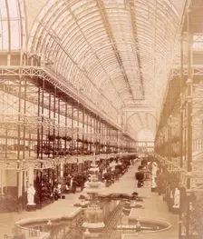 The Nave from the South end Crystal Palace, Sydenham, 1852-1854. Creator: Philip Henry Delamotte