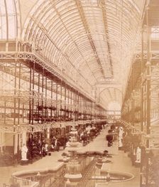 The Nave from the South end Crystal Palace, Sydenham, 1852-1854. Creator: Philip Henry Delamotte
