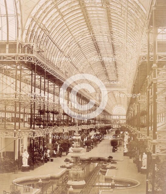 'The Nave from the South end', Crystal Palace, Sydenham, 1852-1854. Creator: Philip Henry Delamotte.