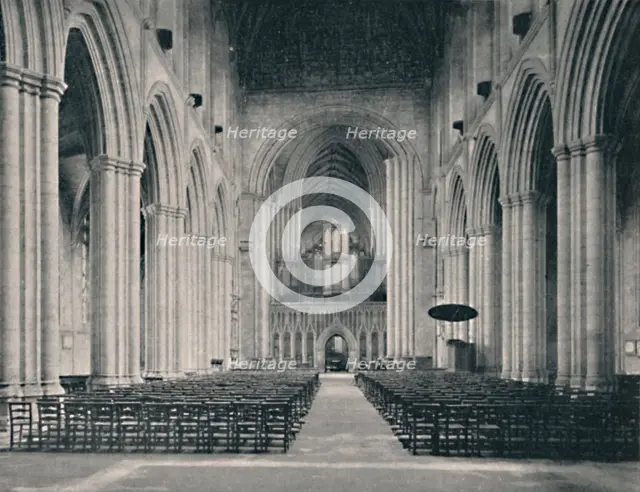 'The Nave, Ripon Cathedral', 1904. Artist: Unknown.