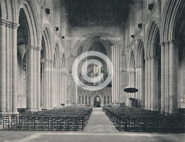'The Nave, Ripon Cathedral', 1904. Artist: Unknown.