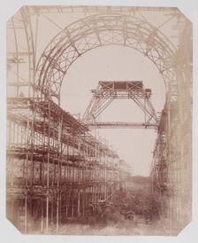 The Nave, with intersection of the North Transept Crystal Palace, Sydenham, 1852-1854. Creator: Philip Henry Delamotte