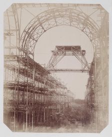 The Nave, with intersection of the North Transept Crystal Palace, Sydenham, 1852-1854. Creator: Philip Henry Delamotte