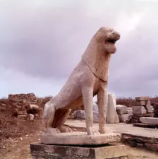 The Naxian Lions, island of Delos, Greece, c1955. Creator: Arthur Charles Kirby Ware