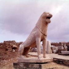 The Naxian Lions, island of Delos, Greece, c1955. Creator: Arthur Charles Kirby Ware
